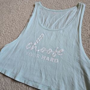 🌈 Choose Your Hard Modal Cotton Cropped Tank Mint Green